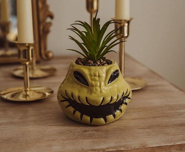Disney The Nightmare Before Christmas Oogie Boogie 4-Inch Ceramic Mini Planter With Artificial Succulent thumbnail 5
