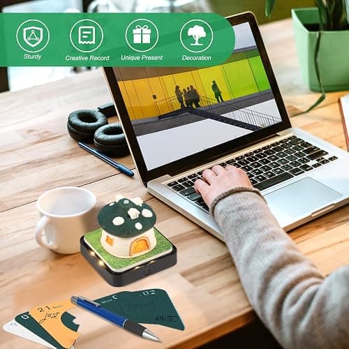 3D Calendar 2026 Tear Pad, Time Piece Calendar 2026, Tear-Away 3D Memo Artsy Pad, Creative Green Mushroom House Desk Calendar w LED Lights, Cute Paper Carving Art Notepad for Thanksgiving Christmas Desktop Decor Gift thumbnail 7