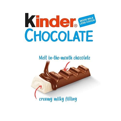Kinder Chocolate Bulk Box - Fine Milk Chocolate Bars with Creamy Milky Filling - 20 Packs x 6 Bars (126g each) - Wholesale Case (120 Bars Total) thumbnail 7