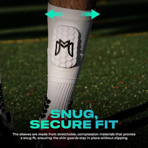 MediCaptain Mini Shin Guards Soccer – Built in Shin Pad Sleeves for Mens, Women, Teens - Small Shin Guards - Lightweight, Breathable Shin Defender Leg Protection thumbnail 5
