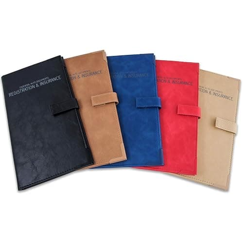 Auto Insurance and Registration Card Holder - Vehicle Glove Box Document Organizer - Car Essential Paperwork Holder for DMV, AAA, Contact Information Cards - Premium PU Leather Wallet Case - White thumbnail 8