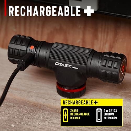 Coast XPH30R 1500 Lumen USB-C Rechargeable Dual Power Headlamp with Twist Focus Beam and Magnetic Base, 4.37 oz. - Forest Green thumbnail 5