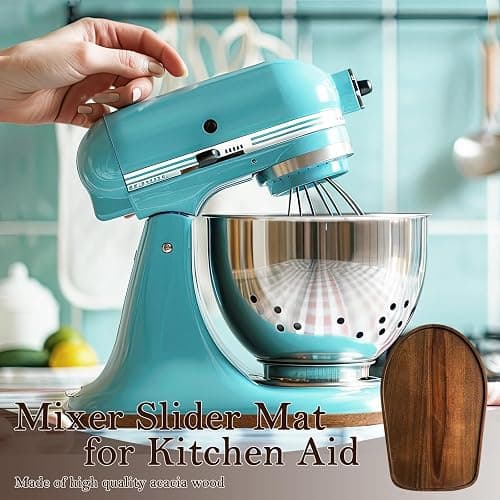 Acacia Wood Mixer Slider Mat for Kitchen Aid 4.5-5 Qt Tilt-Head Stand Mixer Kitchen Appliance Slider Tray Countertop Storage Attachments thumbnail 7