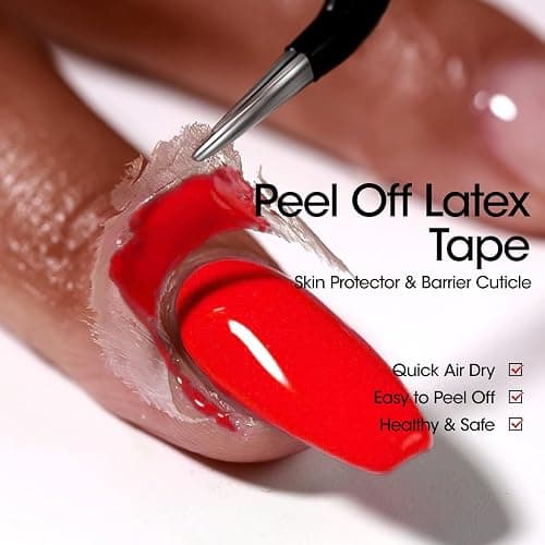 Gellen Gel Polish Remover Kit - Gel Nail Polish Remover with Latex Tape Peel Off Liquid and Manicure Tools, Quick & Easy Gel Polish Remover in 2-5 minutes, No Damage to Nails thumbnail 3