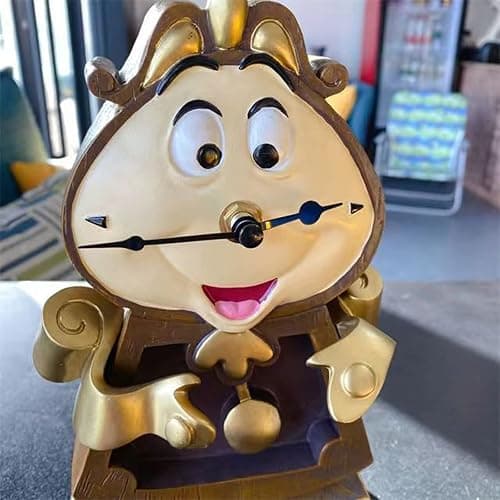 Beauty and The Beast Candle Holder Candle Holder Ornament Alarm Clock Ornament Retro Home Decoration Collection Resin Ornament- Birthday Gift (Clock) thumbnail 4