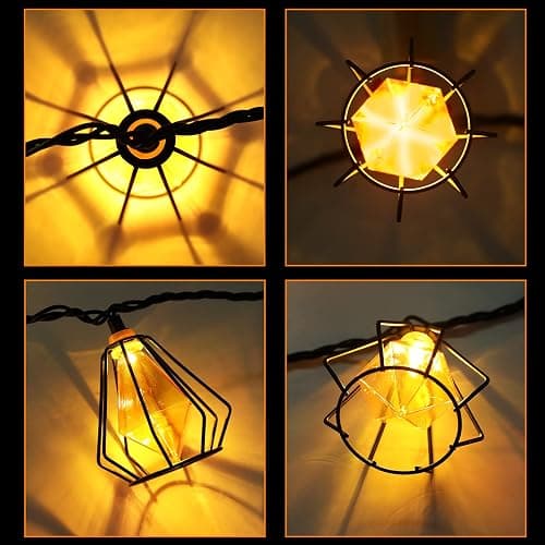 Vigdur Lantern String Lights - Muiticolor Deorative String Lights with 10 LED Bulbs Connectable, Indoor String Light for Bedroom Party Holiday Cottagecore Decor thumbnail 7