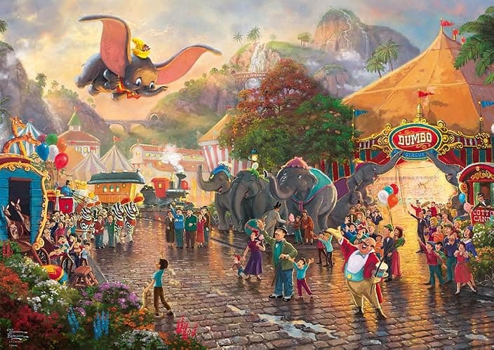 Schmidt 59939 Thomas Kinkade, Disney Dumbo, puzzle da 1000 pezzi - Image 1