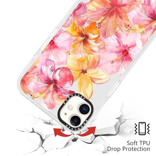 Yoedge Transparent Handyhülle für iPhone 11 Hülle, Aesthetic Hibiskus Blumen Sommer Muster Niedlich Muschel Design Mädchen Geschenk Schutzhülle,Silikon Case Cover für iPhone11 6,1",Bunt Flower thumbnail 4