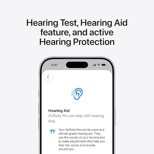Apple AirPods Pro 3 Wireless Earbuds, Active Noise Cancellation, Live Translation, Heart Rate Sensing, Hearing Aid Feature, Bluetooth Headphones, Spatial Audio, High-Fidelity Sound, USB-C Charging thumbnail 4