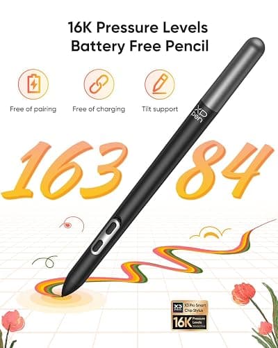 XPPen Standalone Drawing Tablet No Computer Needed Magic Drawing Pad with 16384 Pressure Levels X3 Pro Slim Pencil 12.2-inch Digital Art Tablet with Paper-Like Screen, 8GB + 256GB Portable for Artists thumbnail 2