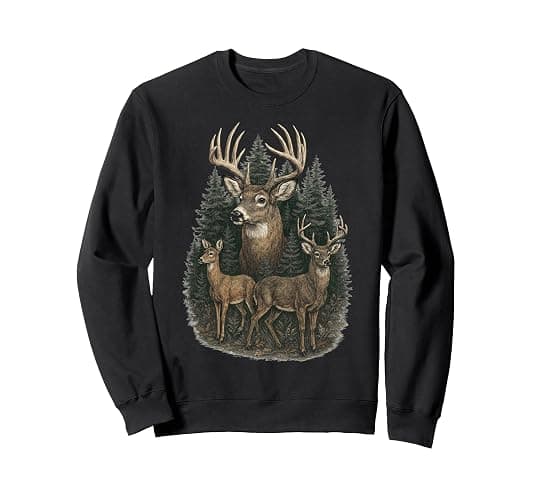 Vintage Grunge Deer Retro Graphic 90s Style For Men Women Sweatshirt - Image 1