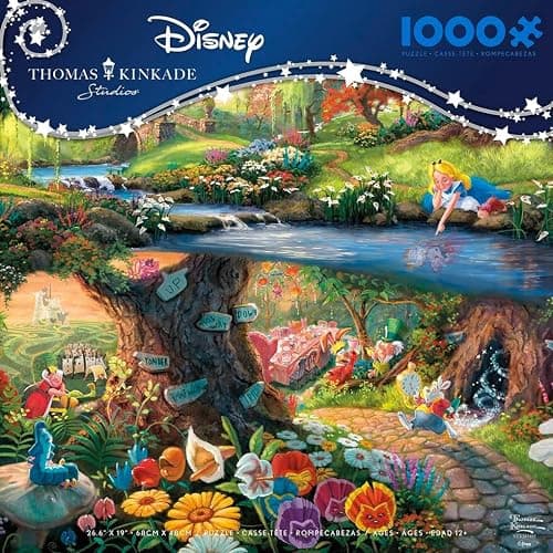Ceaco - Disney - Thomas Kinkade - Alice in Wonderland - 1000 Piece Jigsaw Puzzle thumbnail 3