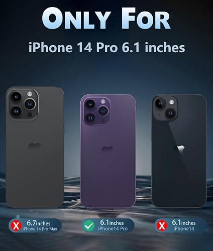 FNTCASE for iPhone 14 Pro Case: Clear Magnetic Phone Cases with Screen Protector Compatible with Magsafe Slim Anti Yellowing Rugged Shockproof Protective Transparent Cell Phone Cover (A-Clear) thumbnail 2
