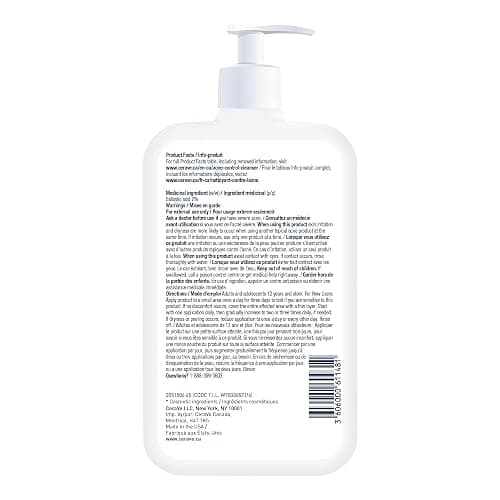 CeraVe Acne Face Wash, 2% Salicylic Acid Cleanser with Purifying Clay & Niacinamide for Oily Skin and Blackheads, Fragrance-Free, Paraben-Free & Non-Comedogenic, 473 mL thumbnail 3