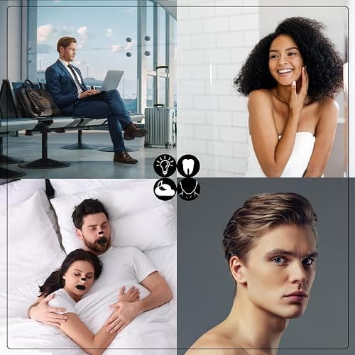 The Sleep Kit by sleepflow - (30 Nights) Nasal Strips and Mouth Tape for Sleeping | Anti-Snoring Aid for Improved Airflow, Sleep Tape, Hypoallergenic Adhesion (30 Mouth Tape & 30 Nose Strips) thumbnail 5