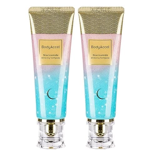 BodyAccel Niacinamide Whitening Toothpaste – Natural Whitening Toothpaste with Niacinamide, Gentle Formula for Brighter Teeth & Fresh Breath, 2-Pack (2) - Image 1