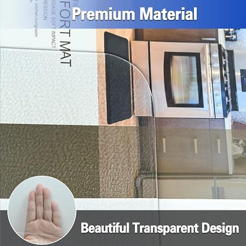 Amyracel Office Chair Mat, 30" x 48" Easy Glide Plastic Floor Mat, Clear Computer Desk Chair Mat for Hardwood Floor thumbnail 5