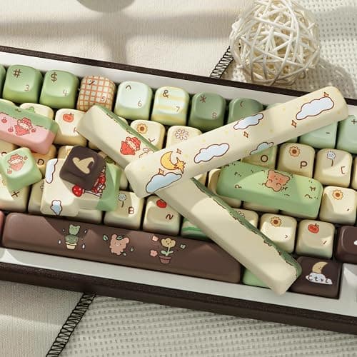 COOMICKEY Cute Keycaps, Thick PBT Keycap FOA Profile, 149 Keys Keyboard Keycaps, Dye-Sublimation Keycap Set Compatible with 60% 75% 96% 100% Cherry Gateron MX Switches Mechanical Gaming Keyboard thumbnail 3