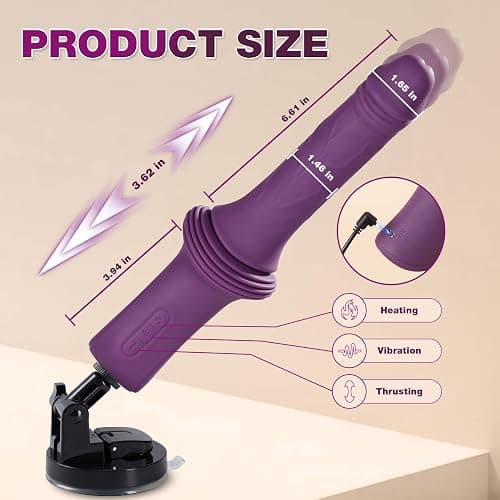 Sex Toys Dildo Vibrator Machines - 12.85 Inch Realistic Dildos with 10 Vibration & 3 Thrusting & Heating Modes, Adult Machine G Spot Clit Anal Toy with Removable Suction Cup for Women Men Couple thumbnail 5