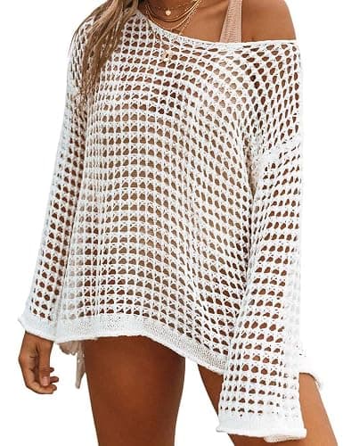 Bsubseach Crochet Cover Ups for Women Sexy Hollow Out Swim Cover Up Knit Summer Outfits - Image 1