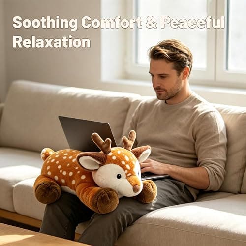 JUSTQUNSEEN Sika Deer Weighted Stuffed Animals for Adults and Kids Soft Huggable Plush Weighted Toys Large Cuddle Plush Pillow Birthday Gifts for Boys and Girls (Deer) thumbnail 3