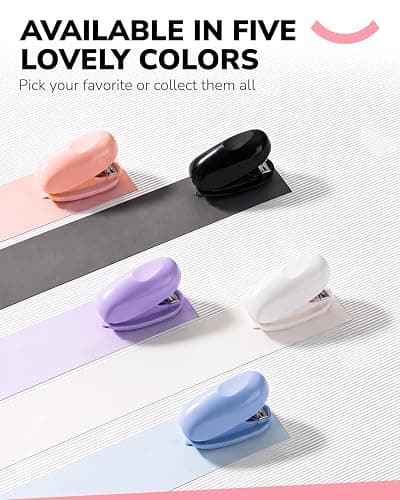 Four Candies Mini Stapler with 2000 Staples,Pink Small Cute Desk Stapler | 25-Sheet Capacity, Jam-Free Tiny Stapler for Office, School, Home Built-in Staple Remover thumbnail 8