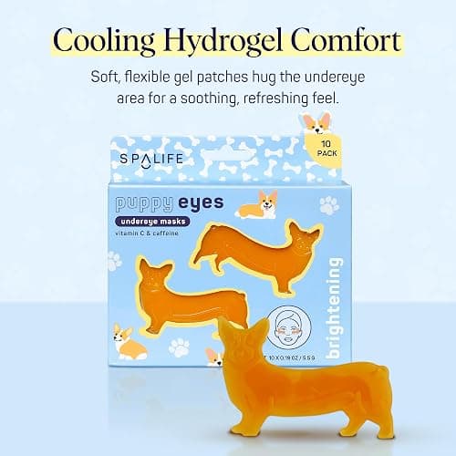 SpaLife Puppy Eyes Corgi Under Eye Patches for Dark Circles | Puppy Under Eye Patches for Puffy Eyes | Radiance Undereye Masks for Bags and Shadows | Pack of 10 Pairs (10 Undereye Treatments) thumbnail 6