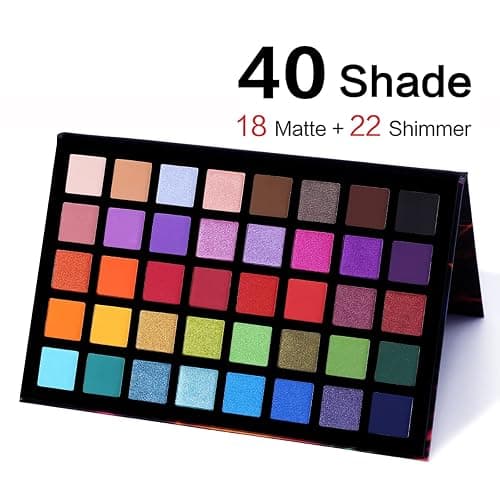 UCANBE Spotlight Eyeshadow Palette Professional 40 Color Eye Shadow Matte Shimmer Makeup Pallet Highly Pigmented Colorful Powder Long Lasting Waterproof Eye Shadow thumbnail 2