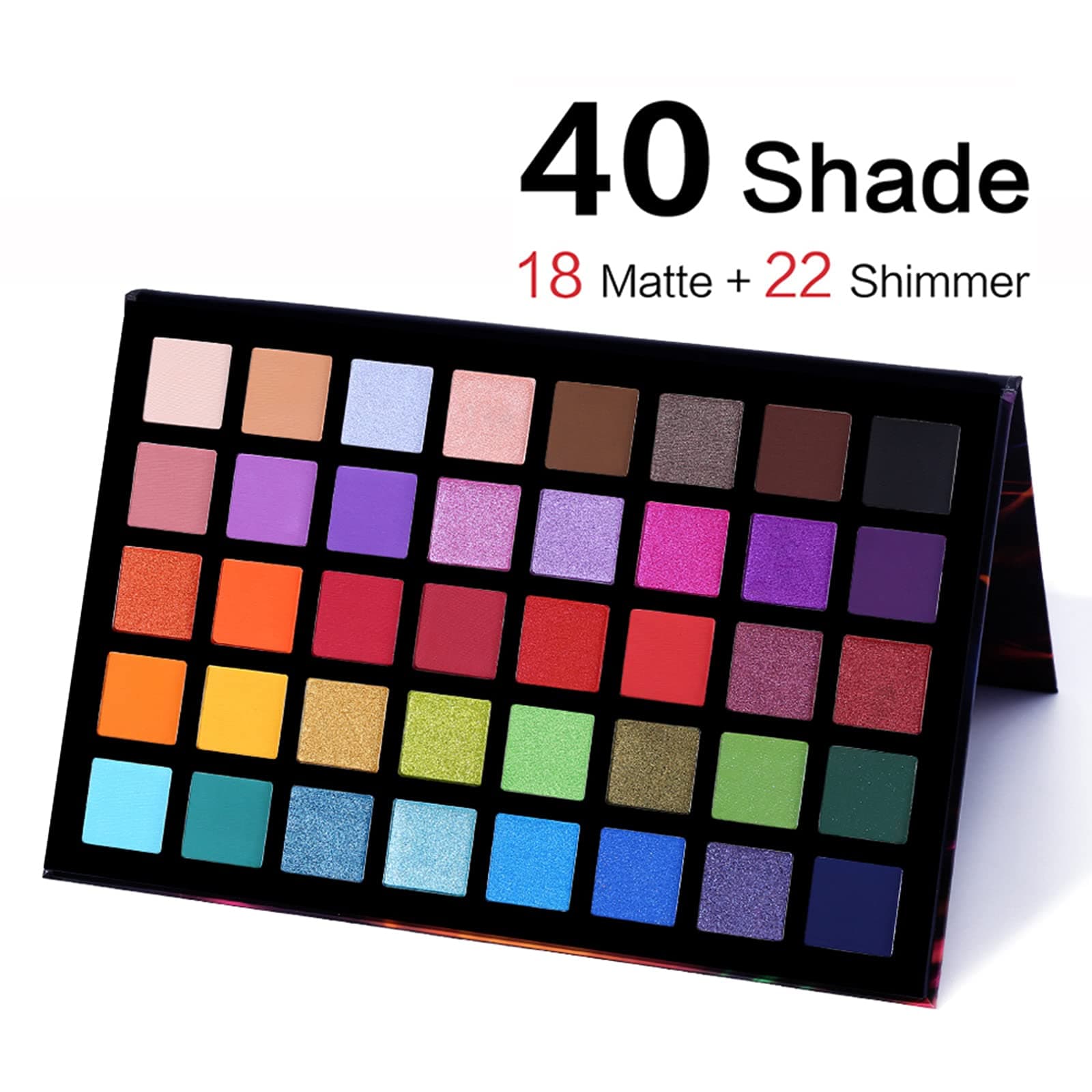 UCANBE Eyeshadow, 40 Colours, Waterproof, Eye Makeup Palette, Durable, Matt, Highly Pigmented thumbnail 2