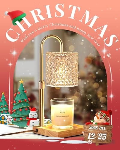 Candle Warmer Lamp with Timer Dimmer Adjustable Height, Candle Warmer with 2 Bulbs for Jar Candles, Home Decor, Birthday Gifts for Women thumbnail 3