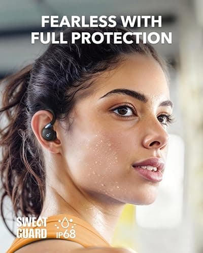 Soundcore Sport X20 by Anker, True-Wireless Workout Earbuds, Rotatable and Extendable Ear Hooks, Noise Cancelling, Deep Bass, IP68 Waterproof, Sweatproof, Dustproof, 48H Play, Sport Earbuds for Gym thumbnail 6