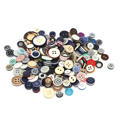 Trimming Shop Round Resin Buttons 2 & 4 Holes Assorted Mixed Colours and Sizes For Sewing Craft, Children’s Handmade Decoration, DIY Project, 50g, Mixed Abstract thumbnail 2