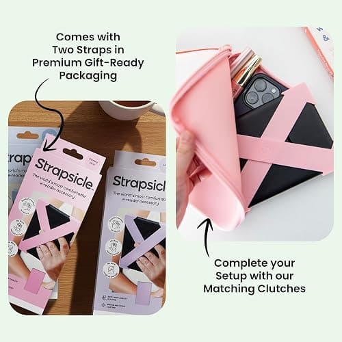 Strapsicle Silicone Hand Straps | Accessory for Kindle Paperwhite 6.8–7" (2021–2024) and Kobo Aura HD | 2‑Pack | Sage Green thumbnail 9
