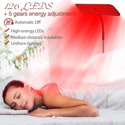 Home Red Light for face and Body, red and Infrared Light Lamps with Stands, LED 660nm and 850nm Units (850nm Mode is Invisible, with only one Indicator Light). thumbnail 5