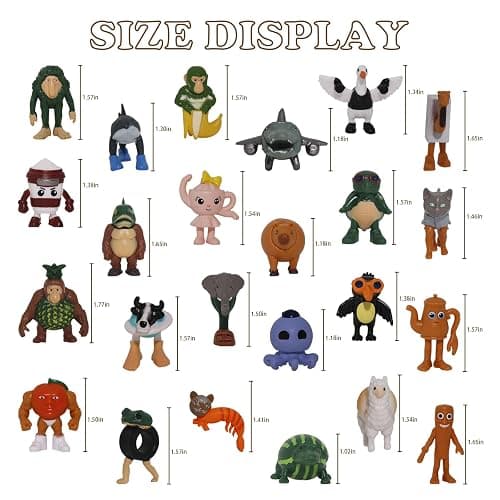 24PCS Italian Brainrot Action Figure,Tralalero Tralala Action Figure Set with Tralalero Tralala,Tung Tung Tung Sahur,Brainrot Meme Shark,Brainrot Toys Collectible Animal Figures for Fans Gifts thumbnail 3