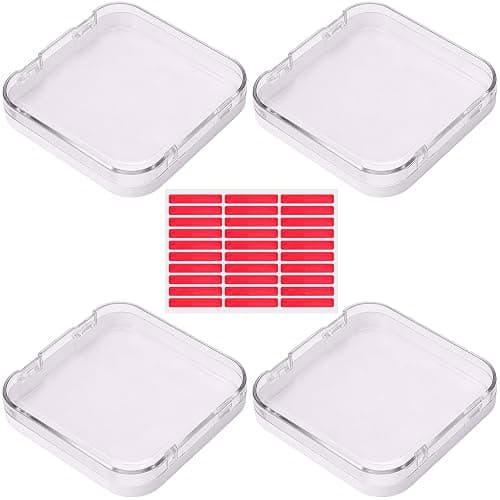 PAGOW 5pcs Clear Press on Nail Packaging Box, Nail Storage Boxes With Adhesive Double Sided Tape, Plastic Cases Containers for Fake Nails Business Display Organization - Image 1