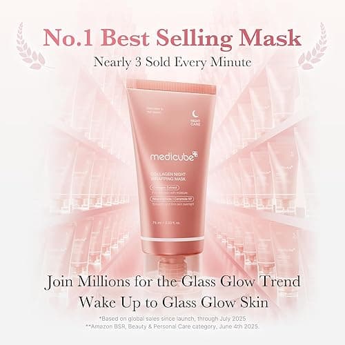 medicube Collagen Overnight Wrapping Peel Off Facial Mask Pack - Elasticity & Hydration Care, Reduces Sagging & Dullness - Hydrolyzed Collagen For Glowing Skin - Korean Skin Care, 2.53 fl.oz thumbnail 3