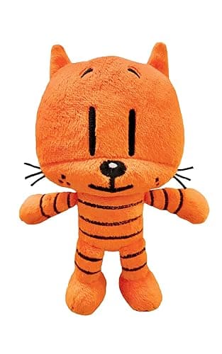 MerryMakers Dog Man's Li'l Petey Plush Toy, 6.5-Inch, from Dav Pilkey's Dog Man Book Series, Orange - Image 1