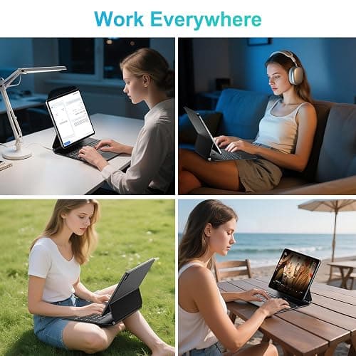 Jibrealg Keyboard Case for iPad Pro 13 Inch (M4 2024 / M5 2025), Ultra-Slim Magic Keyboard with Multi-Touch Trackpad, 7 Colors Backlight, Smart Keyboard for iPad Pro 13 Inch thumbnail 8