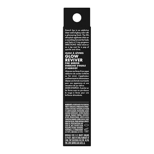 e.l.f. Glow Reviver Lip Oil, Nourishing and Hydrating with High-Shine Glimmer Finish & Sheer Wash Of Color, Minty Scent, Non-Sticky, Vegan & Cruelty-free, Crystal Baller thumbnail 7