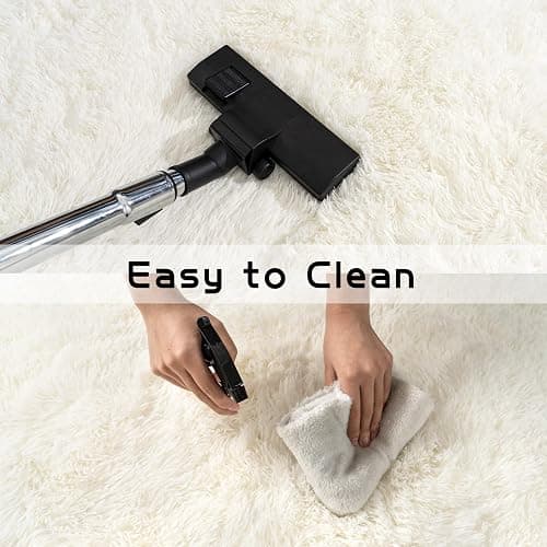 Pionblank 8x10 Rug for Living Room, Fuzzy Plush Large Area Rug, Fluffy Modern Shag Non Slip Soft Furry Carpet for Bedroom Kids Room Nursery Teens Dorm Home Decor, Cream White | Soft, Plush, Fuzzy, Fluffy, Non Slip, Modern, Furry, Carpet, Home Decor thumbnail 5