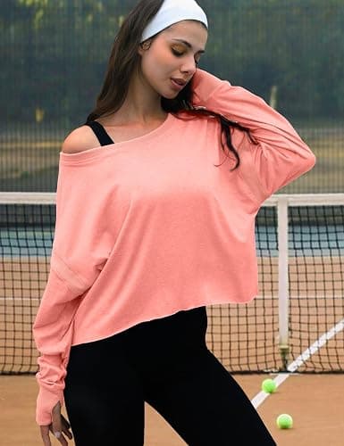 UNIANKIYA Open Back Workout Tops for Women Long Sleeve Cropped Athletic Clothes Gym Running Yoga Low Impact Sports T Shirts thumbnail 4