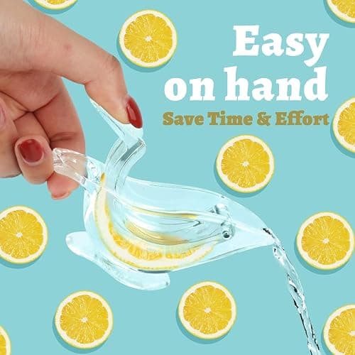 Manual Lemon Juicer, Acrylic Manual Lemon Slice Squeezer, Portable Transparent Fruit Juicer, Elegance Bird Shape, Hand Juicer for Orange Lemon Lime Pomegranate (2 Pack) thumbnail 3