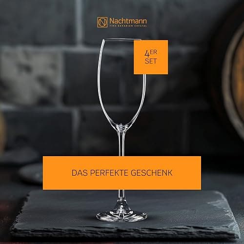 Nachtmann Vivendi 9 Oz Champagne Flutes (Set of 4) - Elegant Modern Stemmed Crystal Clear Glasses, Dishwasher Safe - Ideal for Weddings, Anniversaries - Sparkling Wine & Celebration Glassware thumbnail 6