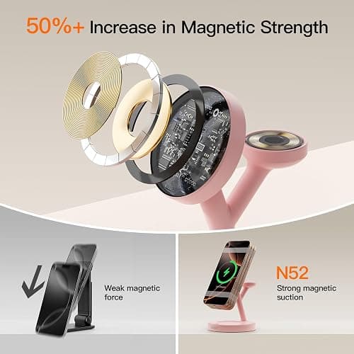 2025 3 in 1 Charging Station for Apple iPhone AirPods Watch with Mag-Safe Charger Wireless Charger Stand for iPhone Air1716 15 14 13 12 Series AirPods iWatch Series - Gifts for Wife & Husband thumbnail 3