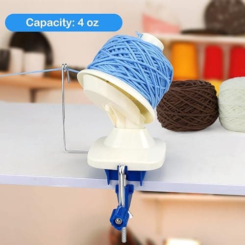 LAMXD Enrouleur de balles de Fil, 4oz Fil Ficelle Enrouleur,Laine à chaîne Manuelle en Fibre de chaîne Machines à bobines de Laine familiale, y compris les aiguilles à tricoter - XS thumbnail 5