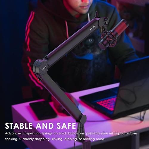 IXTECH Premium Microphone Boom Arm with Desk Mount, 360° Rotatable, Fully Adjustable, for Podcast, Video, Gaming, Radio, Studio, Recording, Sturdy and Universal VALIANT Model thumbnail 4