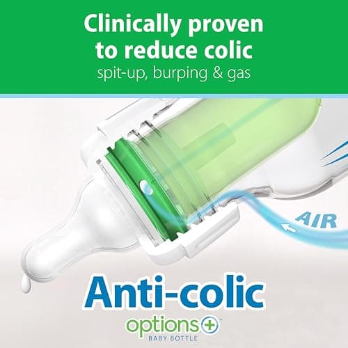 Dr. Brown’s Natural Flow® Anti-Colic Options+™ Narrow Glass Baby Bottles, 4-Pack, 8 oz /240 mL thumbnail 2