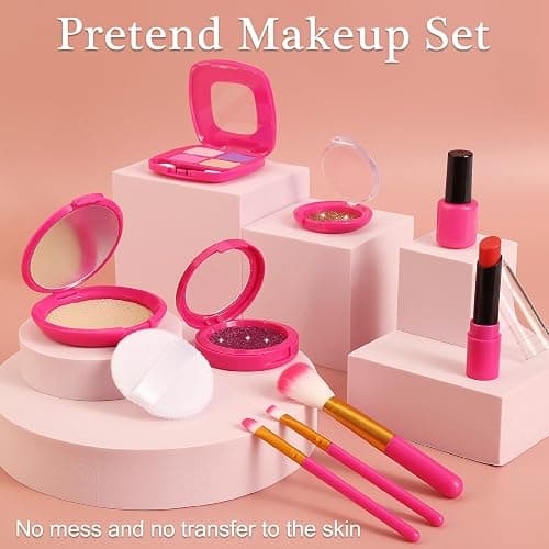Kids Pretend Makeup Sets for Girls, Princess Toys for 3 4 5 Year Old Gifts | Role Play Toddler Toys for 3 4 5 6 7 8, Fake Make Up Set Unicorn Birthday Gifts for Little Girls, Kids Purse for Children thumbnail 3