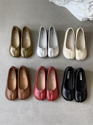 Tabi Shoes Ballet Flat Split Toe Slip on Women Girls - Cute Kawaii Retro Casual Trendy Lightweight Running Tennis & Racquet Sport Beach Travel Business Office Standing All Day Comfortable Walking thumbnail 6